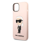 Husa de protectie Karl Lagerfeld Silicone MagSafe (KLHMP14MSNIKBCP) compatibil cu iPhone 14 Plus, Roz Ikonik