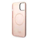 Husa de protectie Karl Lagerfeld Silicone MagSafe (KLHMP14MSNIKBCP) compatibil cu iPhone 14 Plus, Roz Ikonik