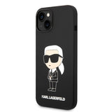 Husa de protectie Karl Lagerfeld Silicone MagSafe (KLHMP14MSNIKBCK) compatibil cu iPhone 14 Plus, Ikonik