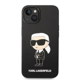 Husa de protectie Karl Lagerfeld Silicone MagSafe (KLHMP14MSNIKBCK) compatibil cu iPhone 14 Plus, Ikonik
