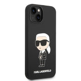 Husa de protectie Karl Lagerfeld Silicone MagSafe (KLHMP14MSNIKBCK) compatibil cu iPhone 14 Plus, Ikonik