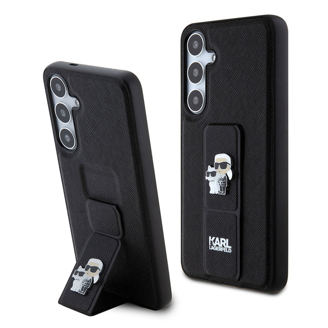 Husa de protectie Karl Lagerfeld Saffiano Gripstand (KLHCS24MGSAKCPK) compatibil cu Samsung Galaxy S24 Plus, Karl&Choupette