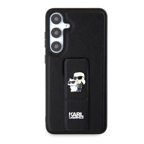Husa de protectie Karl Lagerfeld Saffiano Gripstand (KLHCS24MGSAKCPK) compatibil cu Samsung Galaxy S24 Plus, Karl&Choupette