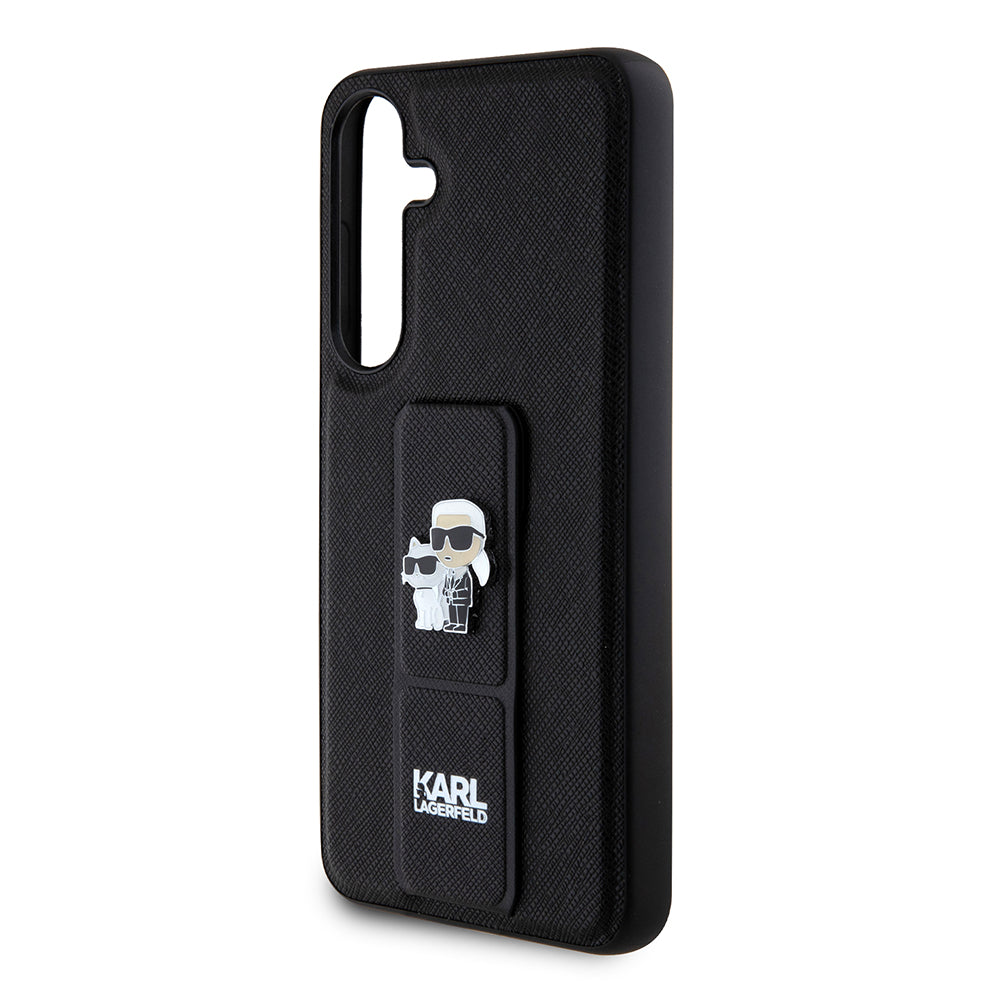 Husa de protectie Karl Lagerfeld Saffiano Gripstand (KLHCS24MGSAKCPK) compatibil cu Samsung Galaxy S24 Plus, Karl&Choupette