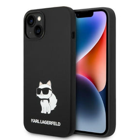 Husa de protectie Karl Lagerfeld Silicone MagSafe (KLHMP14MSNCHBCK) compatibil cu iPhone 14 Plus, Choupette
