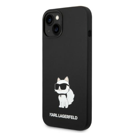 Husa de protectie Karl Lagerfeld Silicone MagSafe (KLHMP14MSNCHBCK) compatibil cu iPhone 14 Plus, Choupette