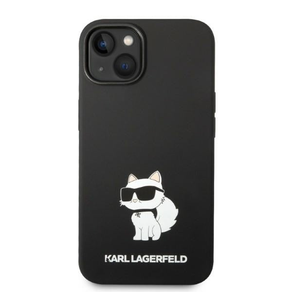 Husa de protectie Karl Lagerfeld Silicone MagSafe (KLHMP14MSNCHBCK) compatibil cu iPhone 14 Plus, Choupette
