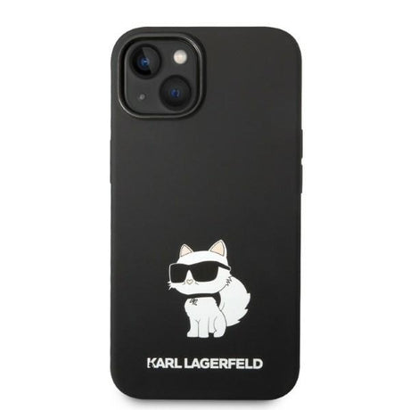 Husa de protectie Karl Lagerfeld Silicone MagSafe (KLHMP14MSNCHBCK) compatibil cu iPhone 14 Plus, Choupette