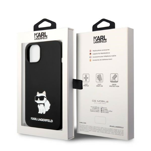 Husa de protectie Karl Lagerfeld Silicone MagSafe (KLHMP14MSNCHBCK) compatibil cu iPhone 14 Plus, Choupette