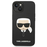 Husa de protectie Karl Lagerfeld Silicone MagSafe (KLHMP14MSLKHBK) compatibil cu iPhone 14 Plus, Karl`s Head