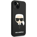 Husa de protectie Karl Lagerfeld Silicone MagSafe (KLHMP14MSLKHBK) compatibil cu iPhone 14 Plus, Karl`s Head