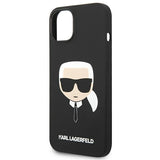 Husa de protectie Karl Lagerfeld Silicone MagSafe (KLHMP14MSLKHBK) compatibil cu iPhone 14 Plus, Karl`s Head