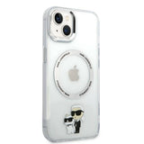 Husa de protectie Karl Lagerfeld Hardcase MagSafe (KLHMP14MHNKCIT) compatibil cu iPhone 14 Plus, Transparent Iconic Karl&Choupette