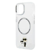 Husa de protectie Karl Lagerfeld Hardcase MagSafe (KLHMP14MHNKCIT) compatibil cu iPhone 14 Plus, Transparent Iconic Karl&Choupette