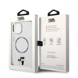 Husa de protectie Karl Lagerfeld Hardcase MagSafe (KLHMP14MHNKCIT) compatibil cu iPhone 14 Plus, Transparent Iconic Karl&Choupette