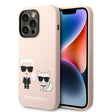 Husa de protectie Karl Lagerfeld Silicone MagSafe (KLHMP14LSSKCI) compatibil cu iPhone 14 Pro, Roz Deschis Karl&Choupette