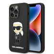 Husa de protectie Karl Lagerfeld Silicone MagSafe (KLHMP14LSNIKBCK) compatibil cu iPhone 14 Pro, Ikonik