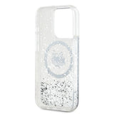 Husa de protectie Karl Lagerfeld Liquid Glitter MagSafe (KLHMP14LLGCHSGH) compatibil cu iPhone 14 Pro, Transparent Choupette Head
