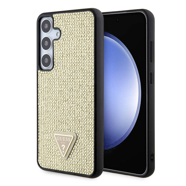 Husa de protectie Guess Rhinestone Triangle (GUHCS24MHDGPPD) compatibil cu Samsung Galaxy S24 Plus, Auriu