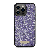 Husa de protectie Guess Rhinestone Metal Logo (GUHCP15LPFGSBSP) compatibil cu iPhone 15 Pro, Mov