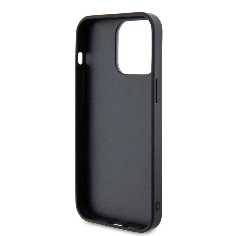 Husa de protectie Guess Rhinestone Metal Logo (GUHCP15LPFGSBSP) compatibil cu iPhone 15 Pro, Mov