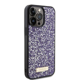 Husa de protectie Guess Rhinestone Metal Logo (GUHCP15LPFGSBSP) compatibil cu iPhone 15 Pro, Mov