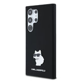 Husa de protectie Karl Lagerfeld Silicone (KLHCS24LSMHCNPK) compatibil cu Samsung Galaxy S24 Ultra, Choupette Metal Pin
