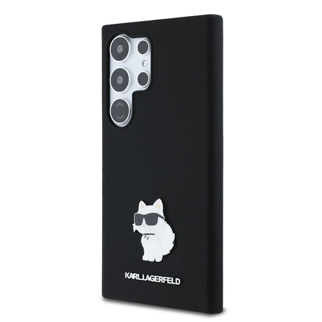 Husa de protectie Karl Lagerfeld Silicone (KLHCS24LSMHCNPK) compatibil cu Samsung Galaxy S24 Ultra, Choupette Metal Pin