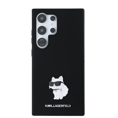 Husa de protectie Karl Lagerfeld Silicone (KLHCS24LSMHCNPK) compatibil cu Samsung Galaxy S24 Ultra, Choupette Metal Pin