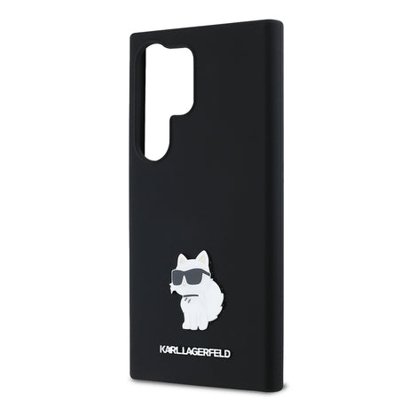 Husa de protectie Karl Lagerfeld Silicone (KLHCS24LSMHCNPK) compatibil cu Samsung Galaxy S24 Ultra, Choupette Metal Pin
