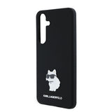 Husa de protectie Karl Lagerfeld Silicone (KLHCS24MSMHCNPK) compatibil cu Samsung Galaxy S24 Plus, Choupette Metal Pin