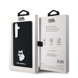Husa de protectie Karl Lagerfeld Silicone (KLHCS24MSMHCNPK) compatibil cu Samsung Galaxy S24 Plus, Choupette Metal Pin