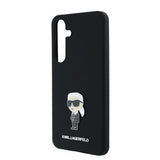 Husa de protectie Karl Lagerfeld Silicone (KLHCS24MSMHKNPK) compatibil cu Samsung Galaxy S24 Plus, Ikonik Metal Pin