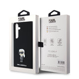 Husa de protectie Karl Lagerfeld Silicone (KLHCS24MSMHKNPK) compatibil cu Samsung Galaxy S24 Plus, Ikonik Metal Pin