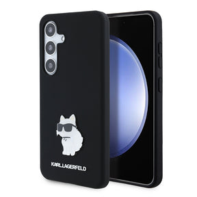 Husa de protectie Karl Lagerfeld Silicone (KLHCS24SSMHCNPK) compatibil cu Samsung Galaxy S24, Choupette
