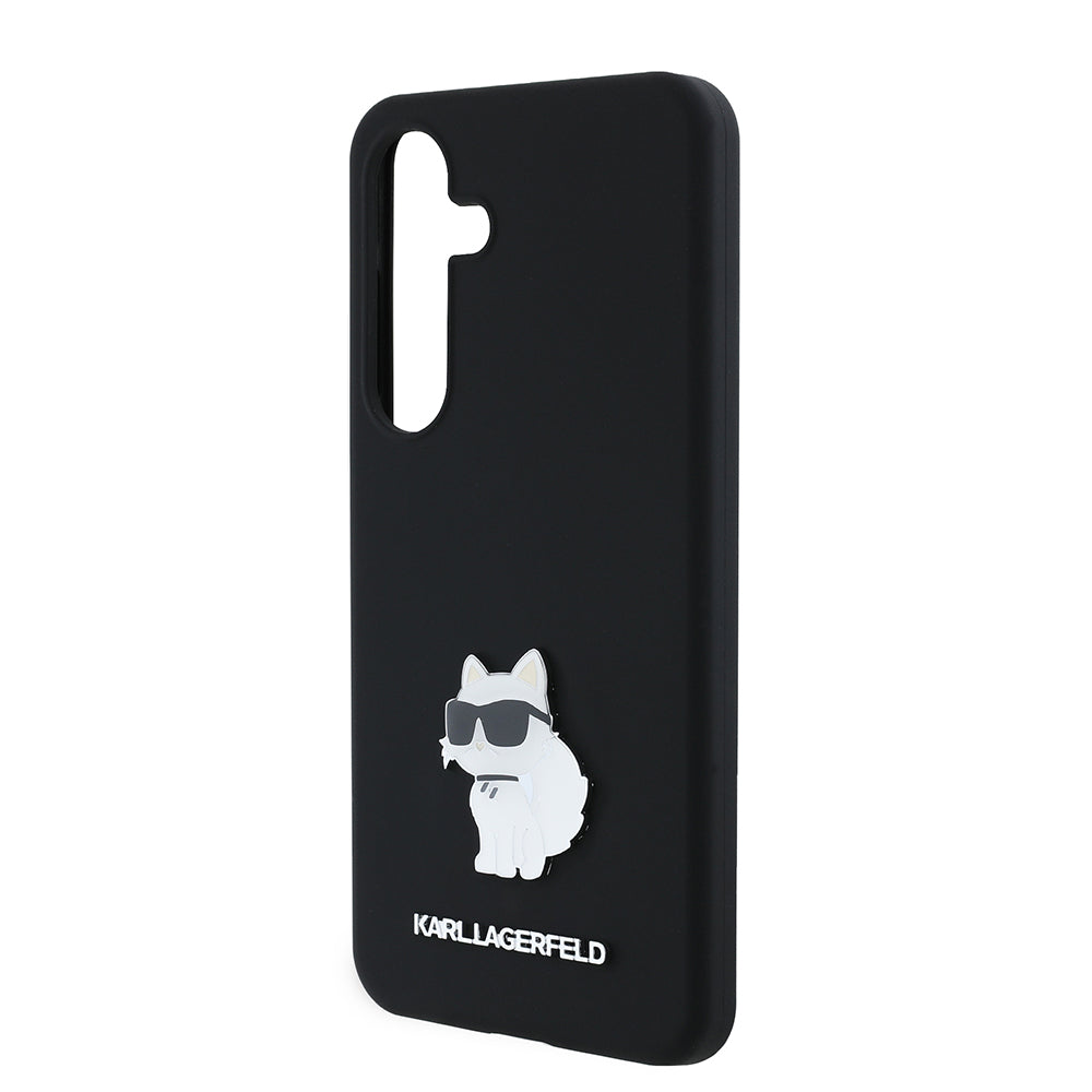 Husa de protectie Karl Lagerfeld Silicone (KLHCS24SSMHCNPK) compatibil cu Samsung Galaxy S24, Choupette