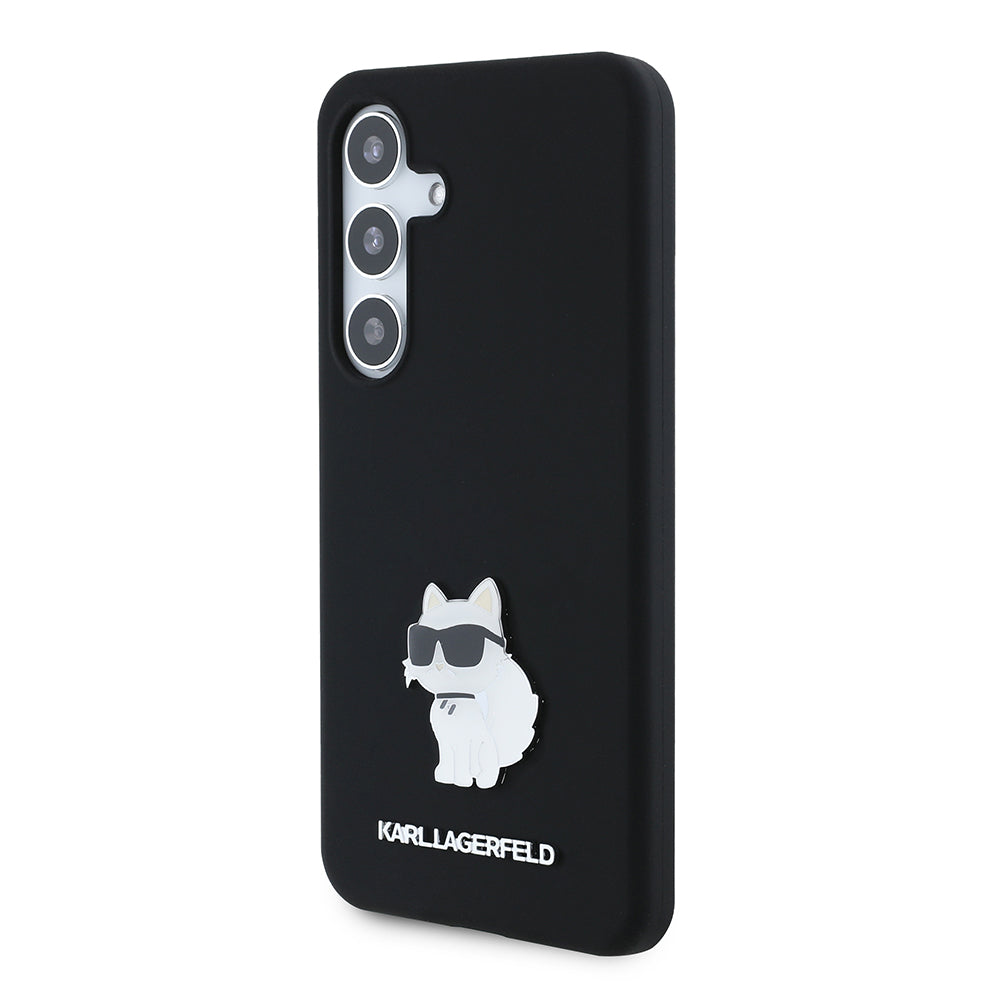 Husa de protectie Karl Lagerfeld Silicone (KLHCS24SSMHCNPK) compatibil cu Samsung Galaxy S24, Choupette