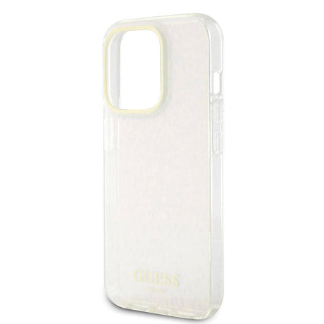Husa de protectie Guess Hardcase IML Faceted Mirror Disco Iridescent (GUHCP15LHDECMP) compatibil cu iPhone 15 Pro, Roz
