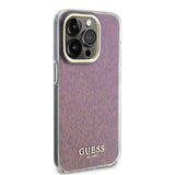 Husa de protectie Guess Hardcase IML Faceted Mirror Disco Iridescent (GUHCP15LHDECMP) compatibil cu iPhone 15 Pro, Roz