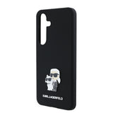 Husa de protectie Karl Lagerfeld Silicone (KLHCS24SSMHKCNPK) compatibil cu Samsung Galaxy S24, Karl&Choupette Metal Pin