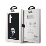 Husa de protectie Karl Lagerfeld Silicone (KLHCS24SSMHKNPK) compatibil cu Samsung Galaxy S24, Ikonik Metal Pin