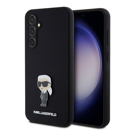 Husa de protectie Karl Lagerfeld Silicone (KLHCS23FEMHKNPK) compatibil cu Samsung Galaxy S23 FE, Ikonik Metal Pin