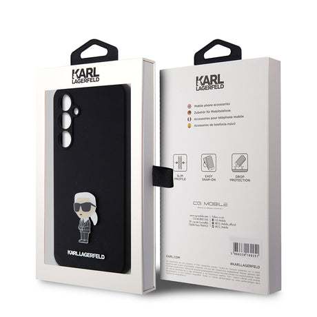 Husa de protectie Karl Lagerfeld Silicone (KLHCS23FEMHKNPK) compatibil cu Samsung Galaxy S23 FE, Ikonik Metal Pin