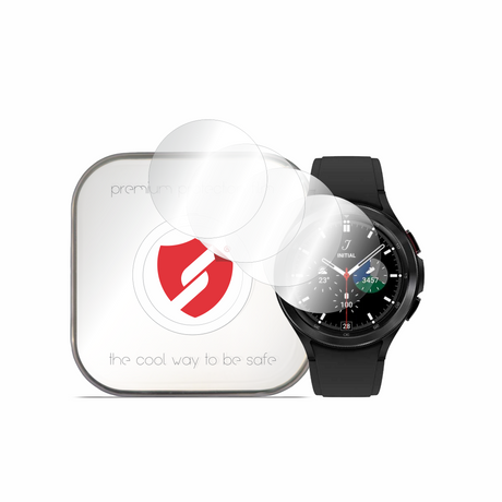 Folie de protectie smartwatch Smart Protection Premium Classic (set de 4) compatibil cu Samsung Galaxy Watch4 Classic 46mm, Transparent