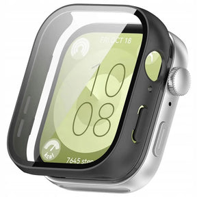 Folie de protectie smartwatch Techsuit Defense360 Pro + Screen Protector compatibil cu Huawei Watch Fit 3, Negru