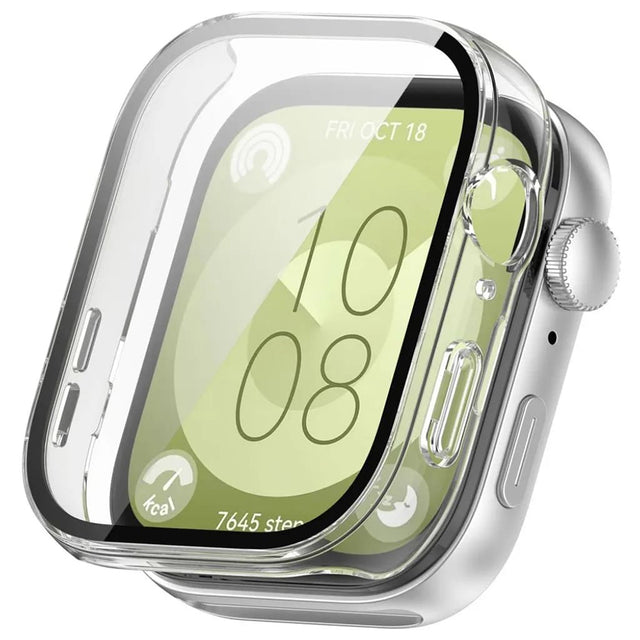 Folie de protectie smartwatch Techsuit Defense360 Pro + Screen Protector compatibil cu Huawei Watch Fit 3, Transparent