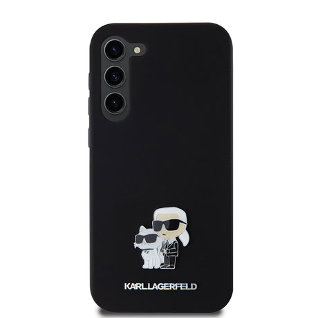 Husa de protectie Karl Lagerfeld Silicone (KLHCS23MSMHKCNPK) compatibil cu Samsung Galaxy S23 Plus, Karl&Choupette Metal Pin