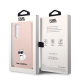 Husa de protectie Karl Lagerfeld Silicone (KLHCS23MSNCHBCP) compatibil cu Samsung Galaxy S23 Plus, Roz Choupette
