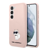 Husa de protectie Karl Lagerfeld Silicone (KLHCS23MSNCHBCP) compatibil cu Samsung Galaxy S23 Plus, Roz Choupette