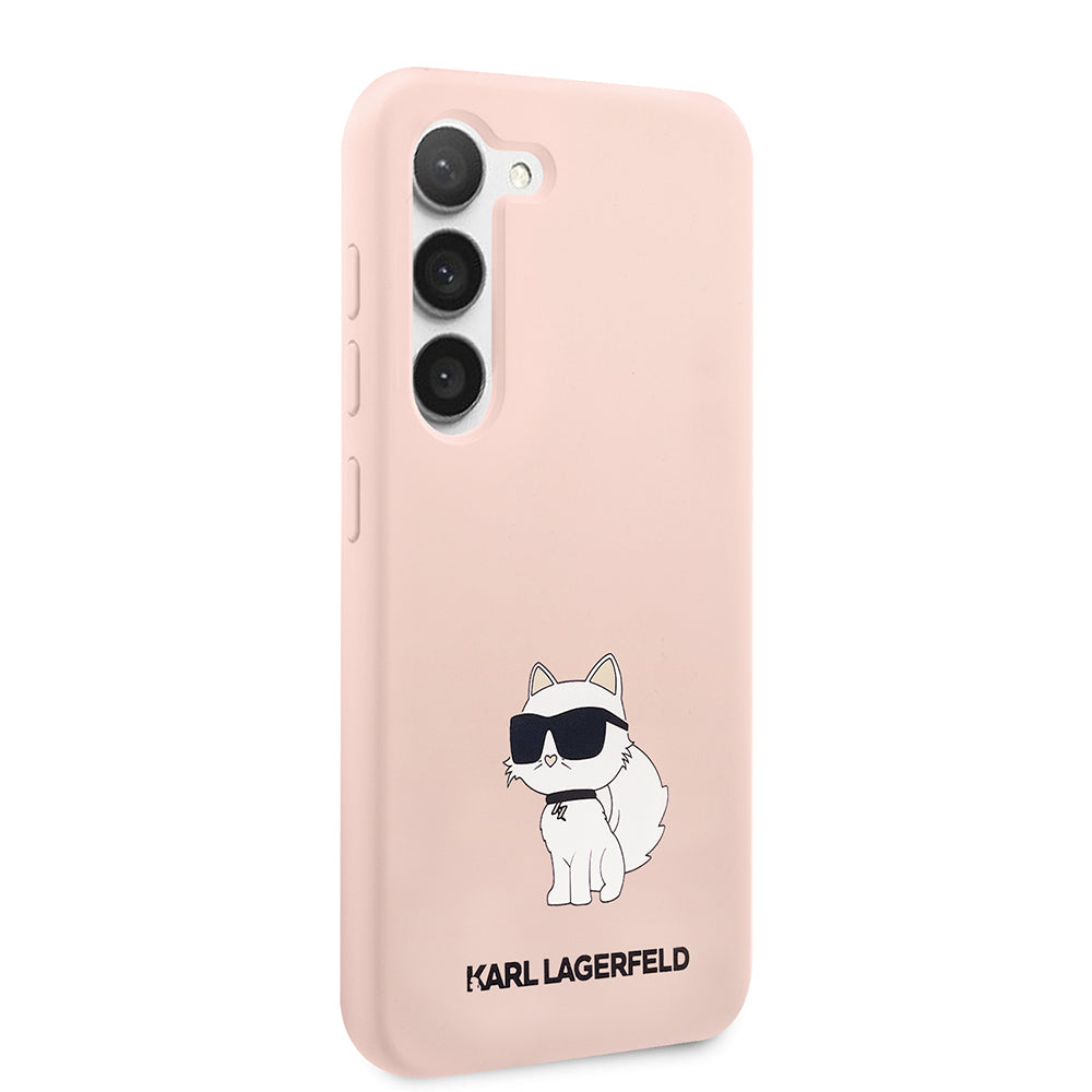 Husa de protectie Karl Lagerfeld Silicone (KLHCS23MSNCHBCP) compatibil cu Samsung Galaxy S23 Plus, Roz Choupette
